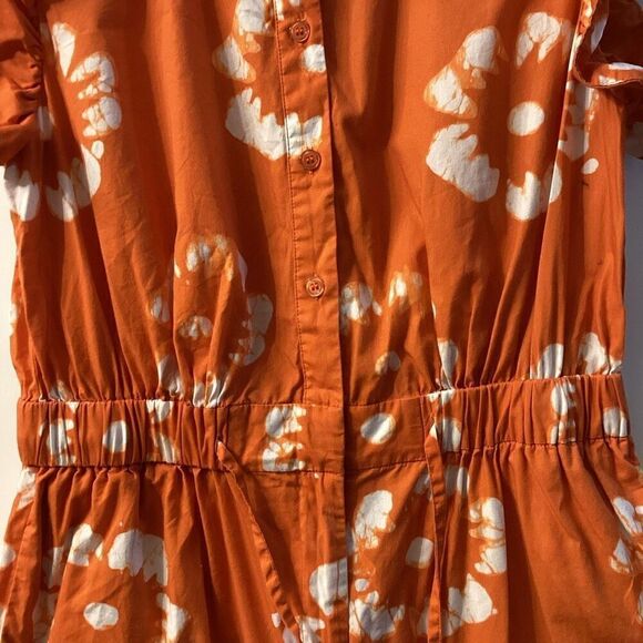 Busayo Collective Orange Ruffle Jumpsuit Women’s Size 6 - Picture 9 of 16